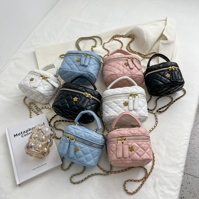 Women's mini bag in elegant quilted design with golden accents-https://detail.1688.com/offer/675825251299.html-Calm Wears-Blue-S-Calm Wears