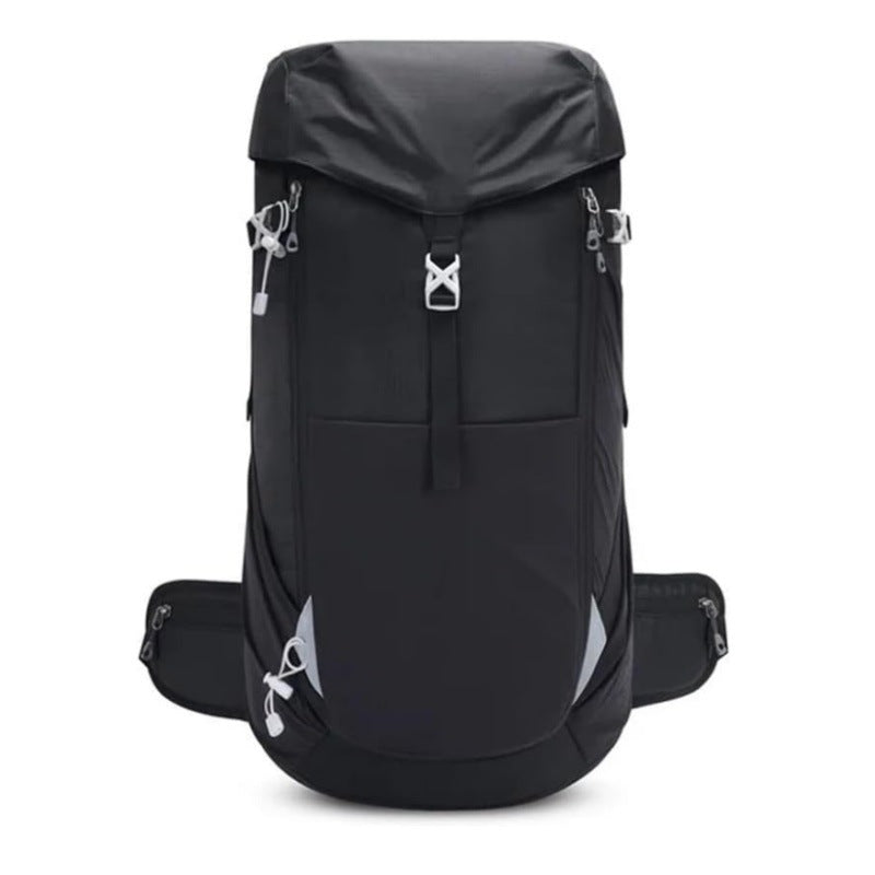 Outdoor backpack with waterproof fabric and many practical compartments