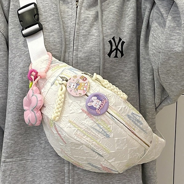 Fashionable waist bag with adjustable strap