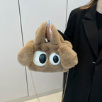 Cozy plush shoulder bag with ear application