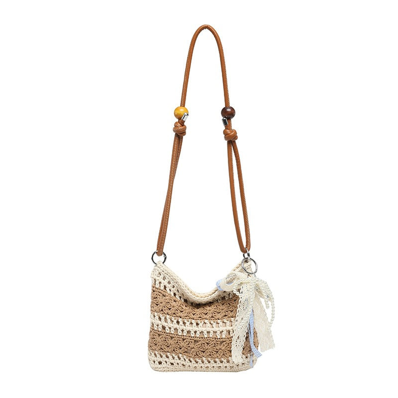 Women crocheted shoulder bag with decorative details-https://detail.1688.com/offer/1052324400056.html-Calm Wears-Khaki-nothing-Calm Wears