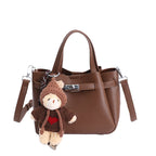Women’s Mini Handbag with Cute Plush Pendant