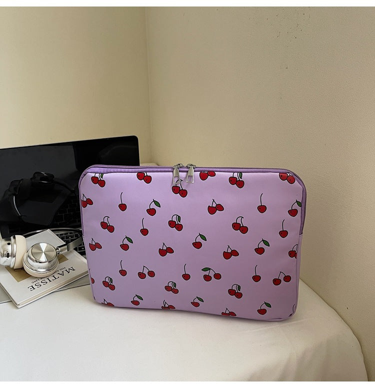 Playful Cherry Print Laptop Sleeve
