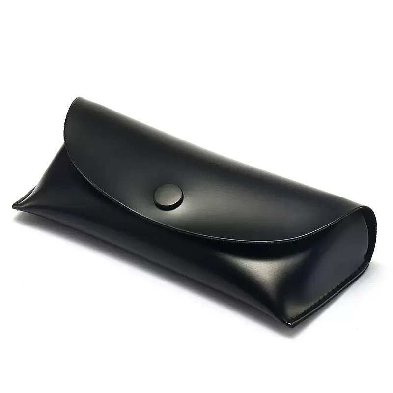 Folding premium soft leather sunglasses roll pouch