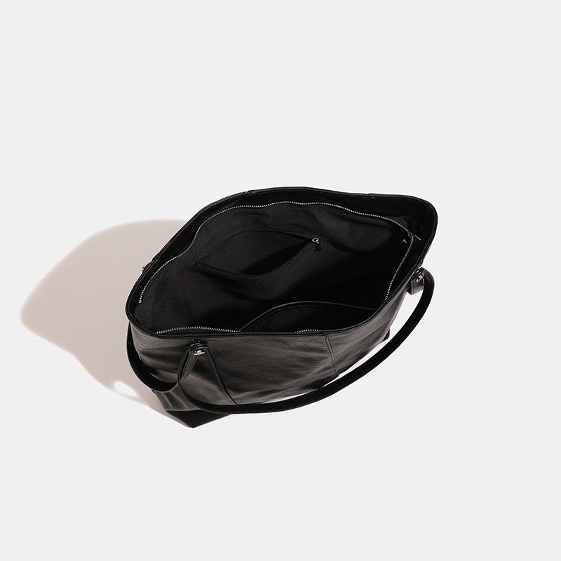 Women stylish XXL tote with elegant structure-https://detail.1688.com/offer/801281420603.html-Calm Wears-Black-nothing-Calm Wears