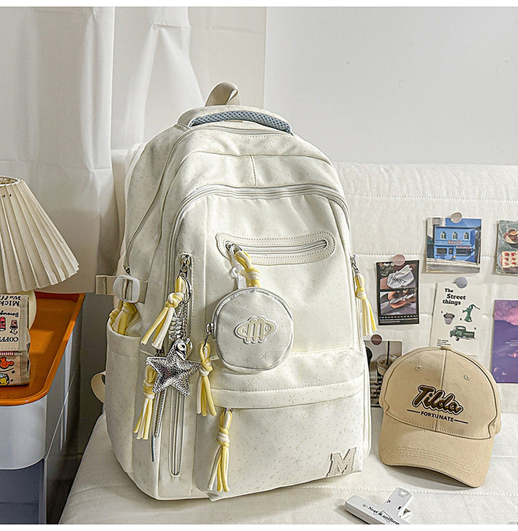 Versatile Multi-Pocket School Backpack-https://detail.1688.com/offer/1048663992443.html-Calm Wears-White-Calm Wears