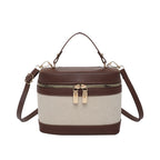 WoChic Leather and Fabric Crossbody Bag