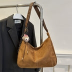 Soft Suede Hobo Handbag