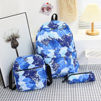 Stylish backpack with matching crossbody bag and pencil case