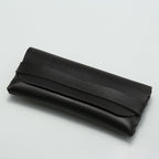 Folding premium soft leather sunglasses roll pouch