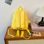 Plush Backpack with Cheerful Face