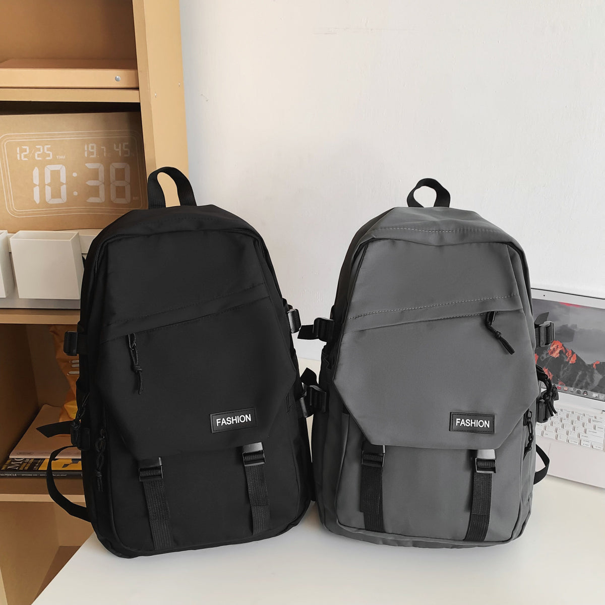 Functional backpack with practical organizer pockets