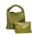 Textured Braided Tote Bag