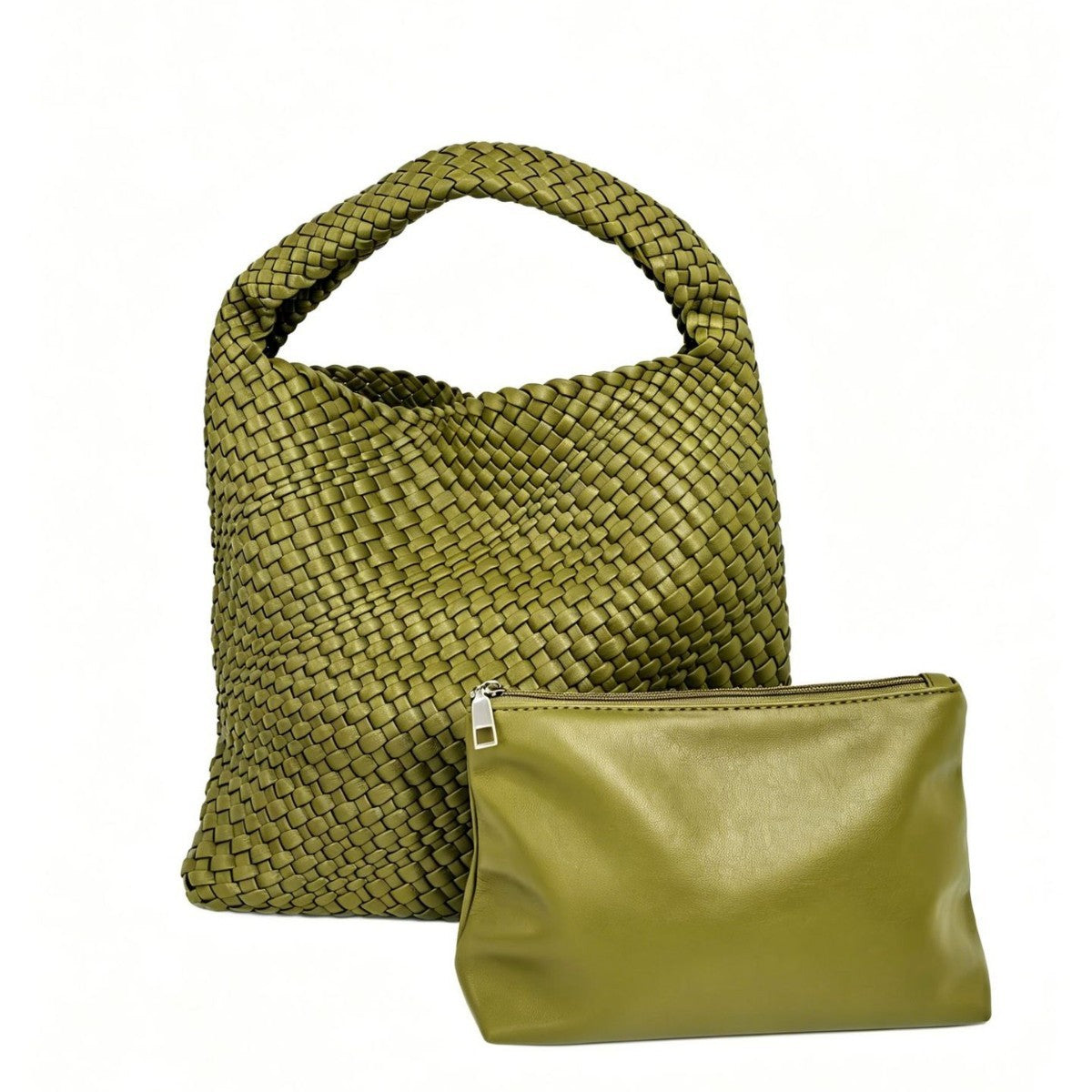 Textured Braided Tote Bag