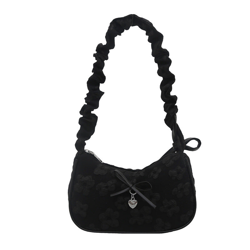 Elegant Floral Embellished Shoulder Bag