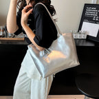 Women's stylish tote bag with practical inner pockets-https://detail.1688.com/offer/914664890411.html-Calm Wears-White-nothing-Calm Wears
