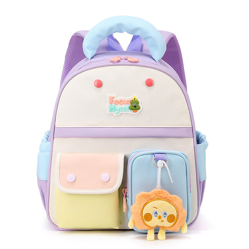 Stylish Multi-Pocket School Backpack-https://detail.1688.com/offer/1065401531144.html-Calm Wears-Purple-Calm Wears