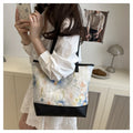 Artistic Floral Embroidered Tote Bag