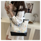 Artistic Floral Embroidered Tote Bag