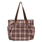 WoSpacious Plaid Utility Tote Bag