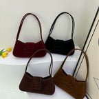 Elegant Bow-Detail Velvet Handbag