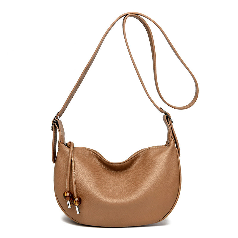 Casual Textured Leather Sling Bag