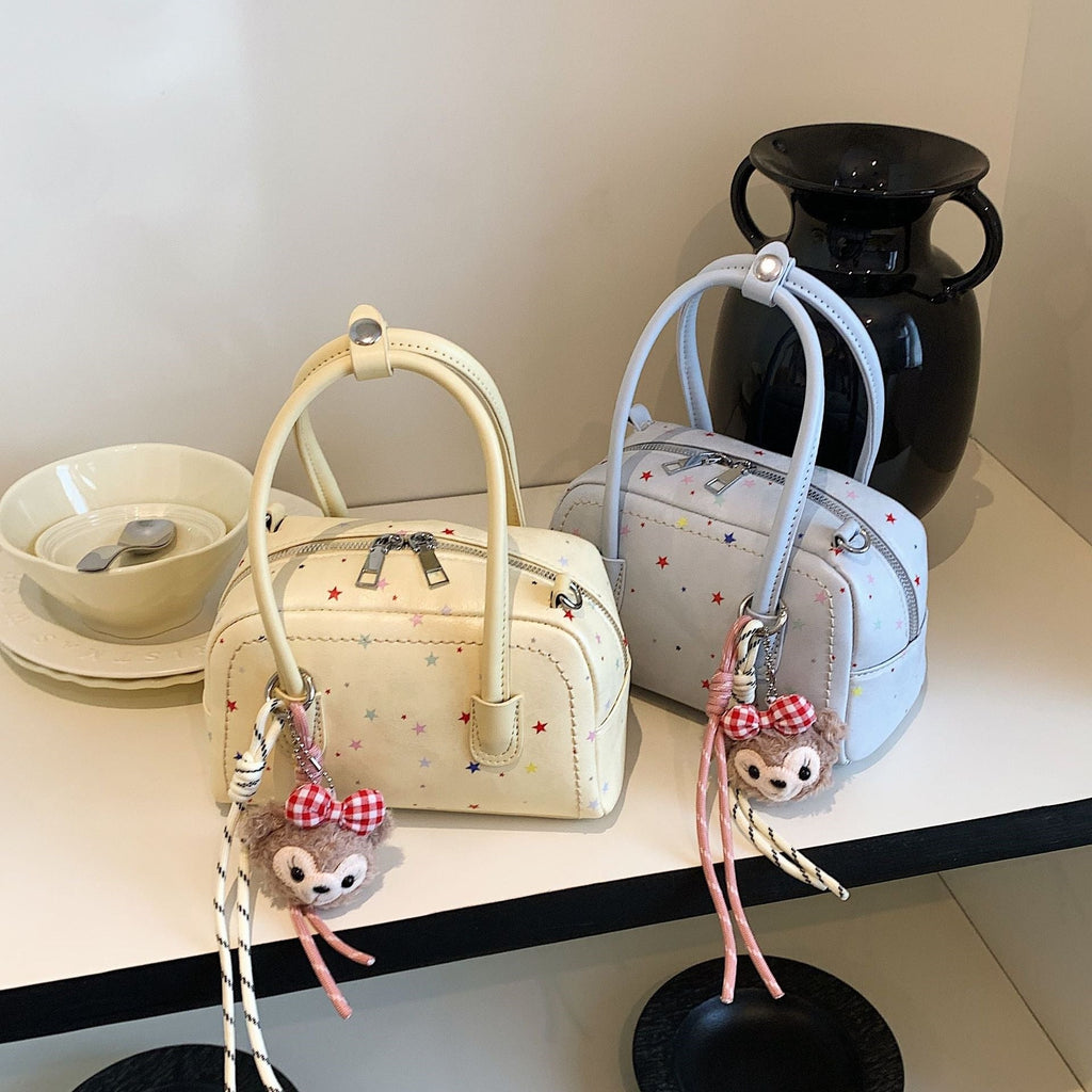 Women's Mini Handbag with Colorful Star Motif
