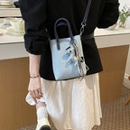 Ladies Mini Shopper Bag with Cute Animal Charm