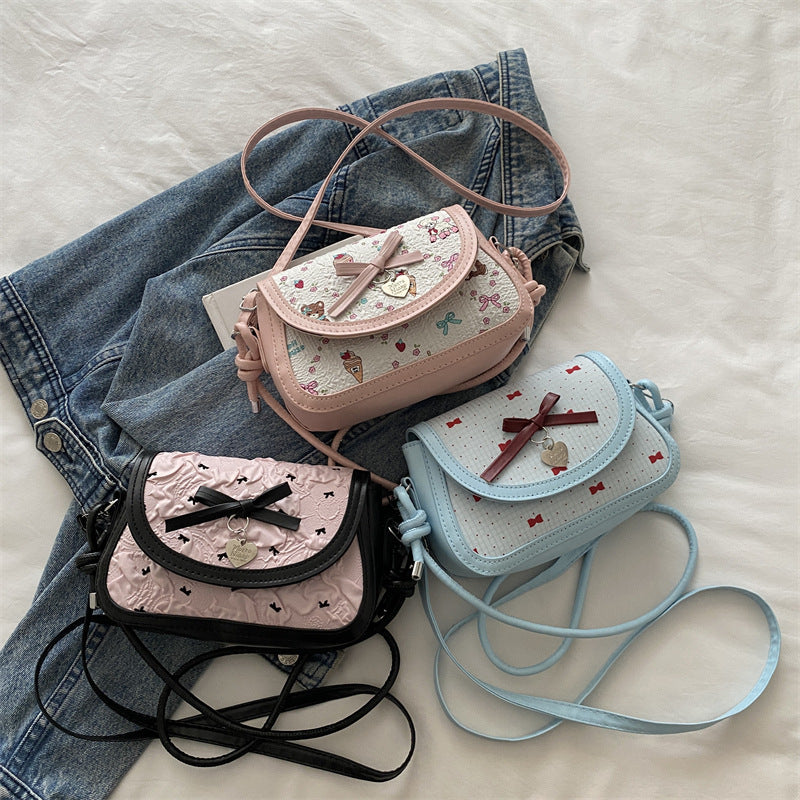 Adorable Bow-Embellished Crossbody Bag