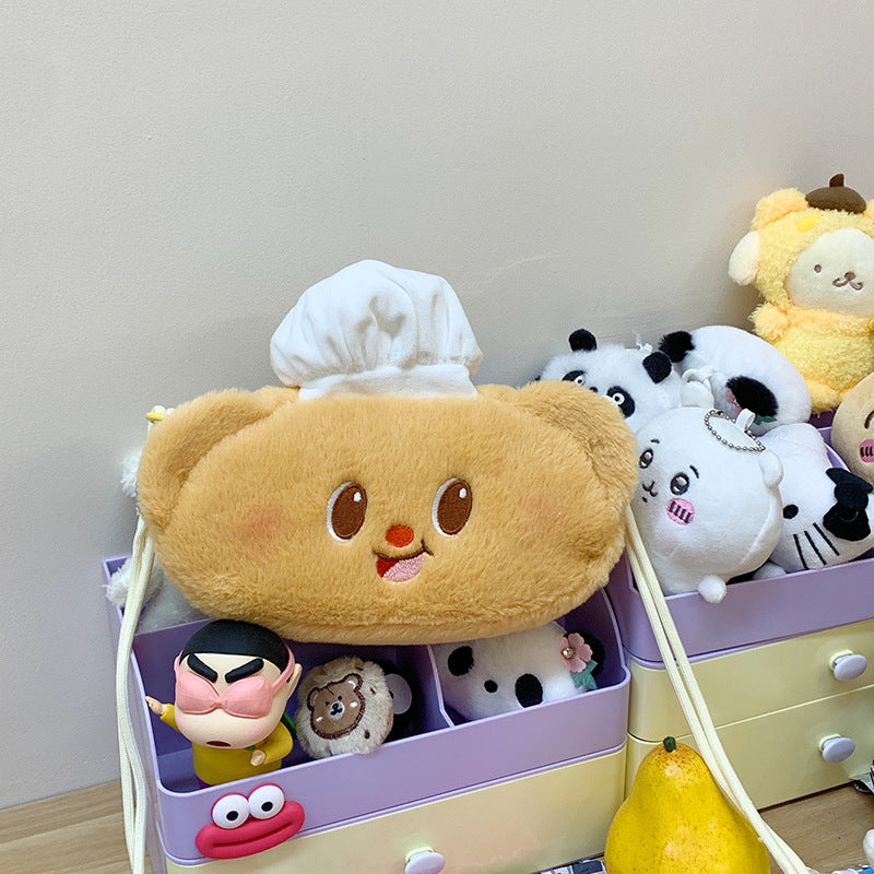 Plush Shoulder Bag with Unique Animal Motif