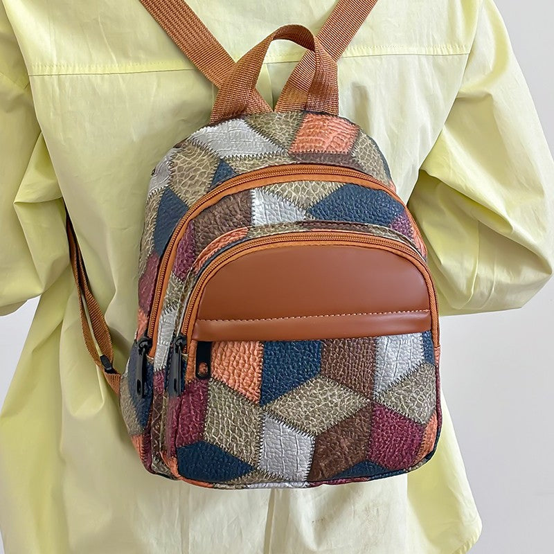 Geometric Patterned Fashion Backpack Calm Wears