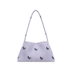 WoChic Embroidered Striped Shoulder Bag