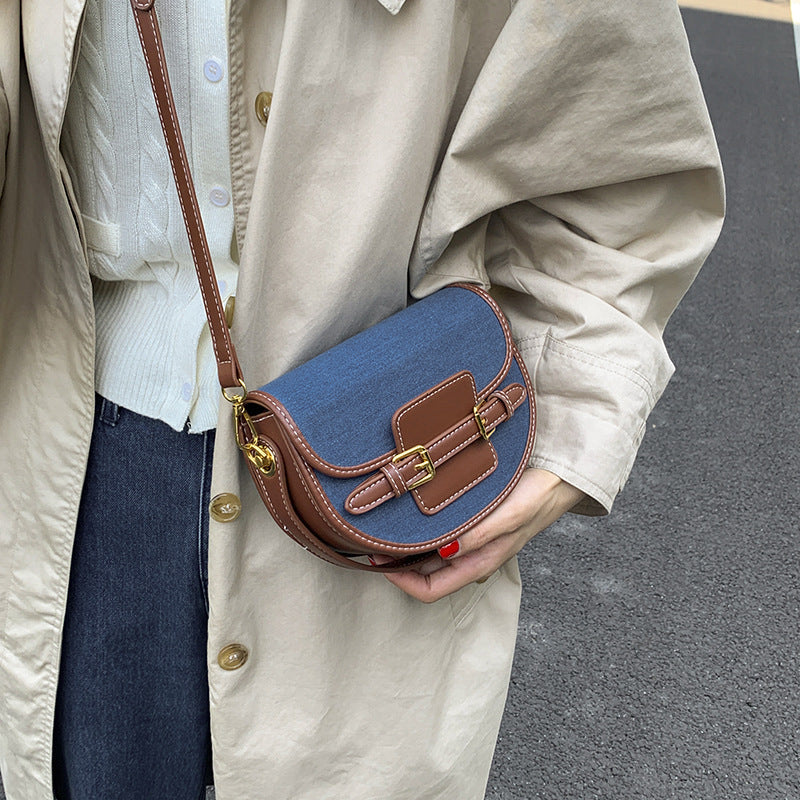 Women’s shoulder bag made of durable denim with leather accents-https://detail.1688.com/offer/968741802907.html-Calm Wears-Braun-nothing-Calm Wears