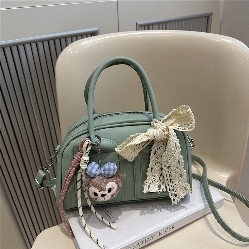 Ladies Mini Handbag with playful animal motif and charming charm-https://detail.1688.com/offer/936973025269.html-Calm Wears-Green-Size: Without pendant-Calm Wears