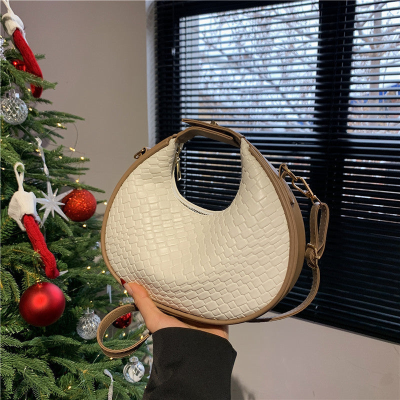 Textured Woven Crossbody Bag