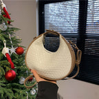 Textured Woven Crossbody Bag