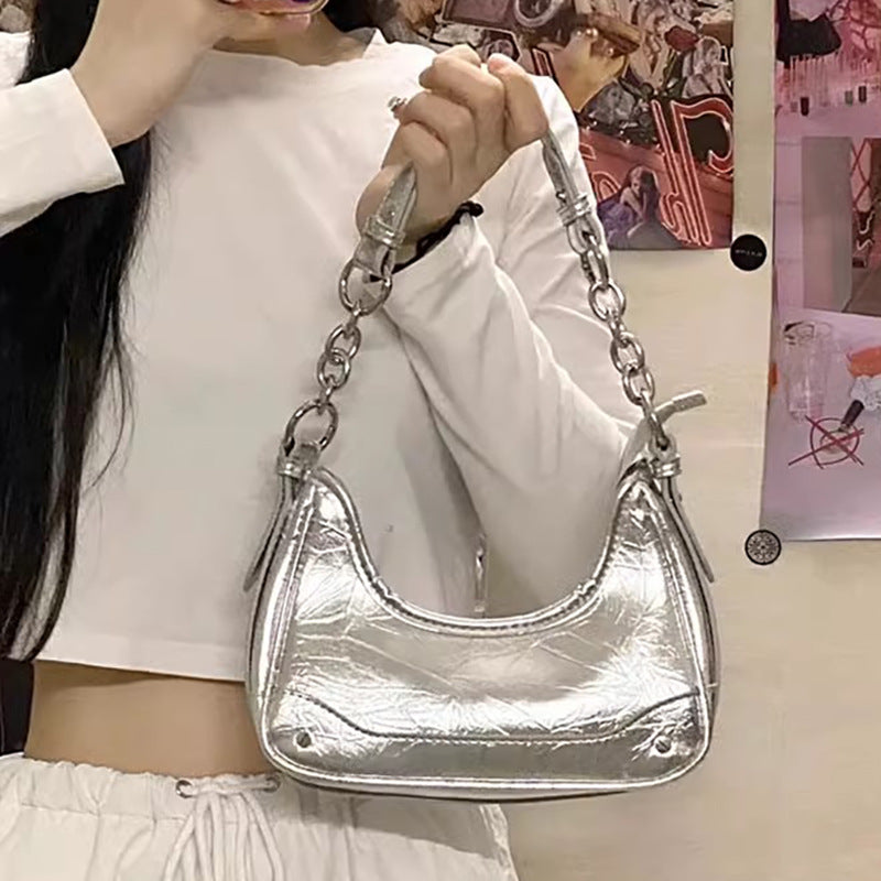 Chic Metallic Shoulder Bag