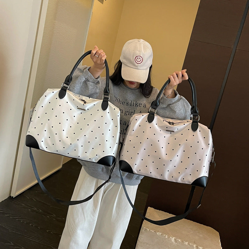 Stylish Polka Dot Weekender Duffle
