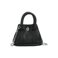 Ladies mini handbag with smooth structure and removable chain strap