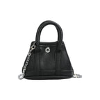 Ladies mini handbag with smooth structure and removable chain strap