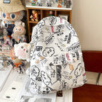 Backpack with Creative Graffiti Design