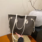 Ladies elegant tote bag with textured design and high-quality leather accents-https://detail.1688.com/offer/1030069148861.html-Calm Wears-Braun-nothing-Calm Wears