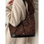 Women's tote bag with stylish leopard pattern and adjustable drawstring-https://detail.1688.com/offer/993474296938.html-Calm Wears-Khaki-nothing-Calm Wears