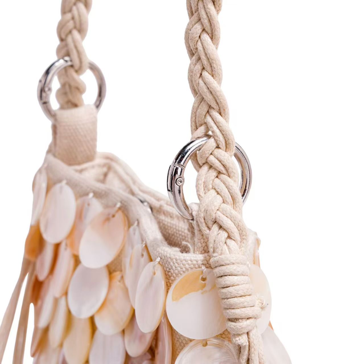 Elegant Shell-Embellished Crossbody Bag