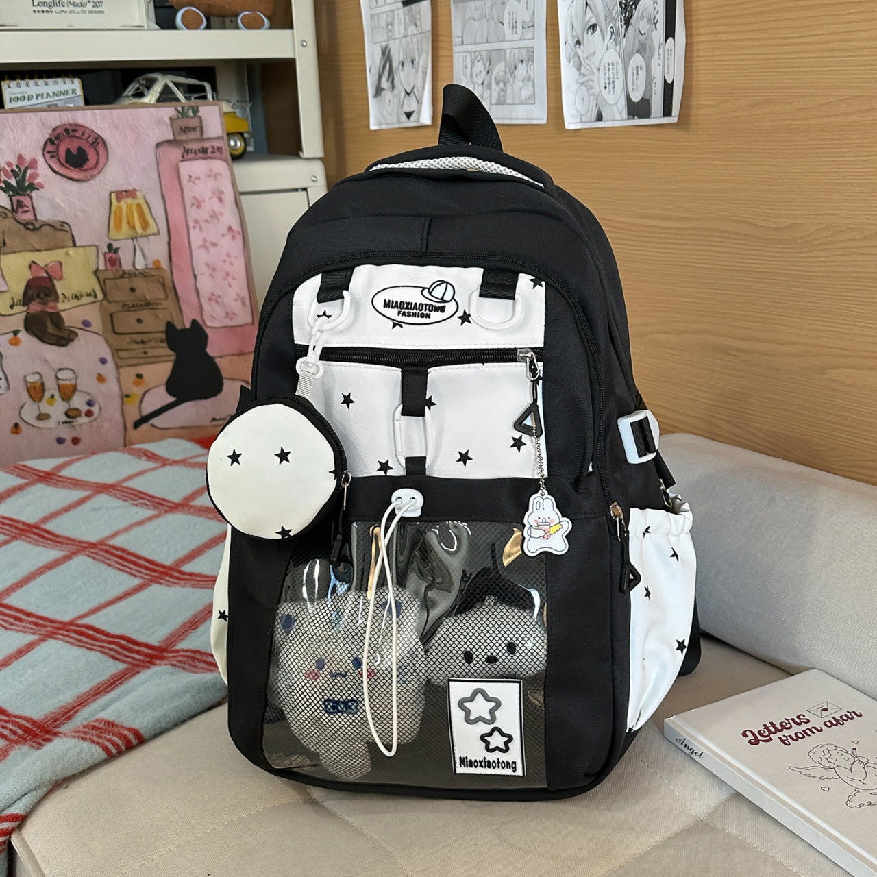 Versatile Travel School Backpack-https://detail.1688.com/offer/1051941517586.html-Calm Wears-Black-Calm Wears
