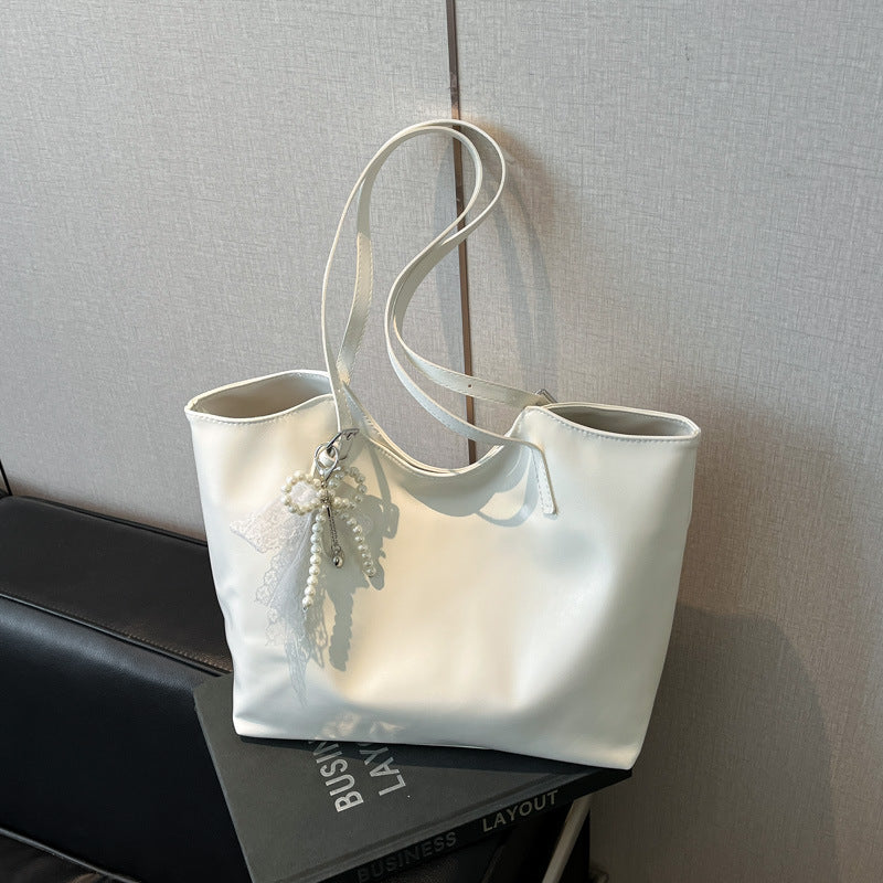 Women's stylish tote bag with practical inner pockets-https://detail.1688.com/offer/914664890411.html-Calm Wears-White-nothing-Calm Wears