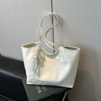 Women's stylish tote bag with practical inner pockets-https://detail.1688.com/offer/914664890411.html-Calm Wears-White-nothing-Calm Wears