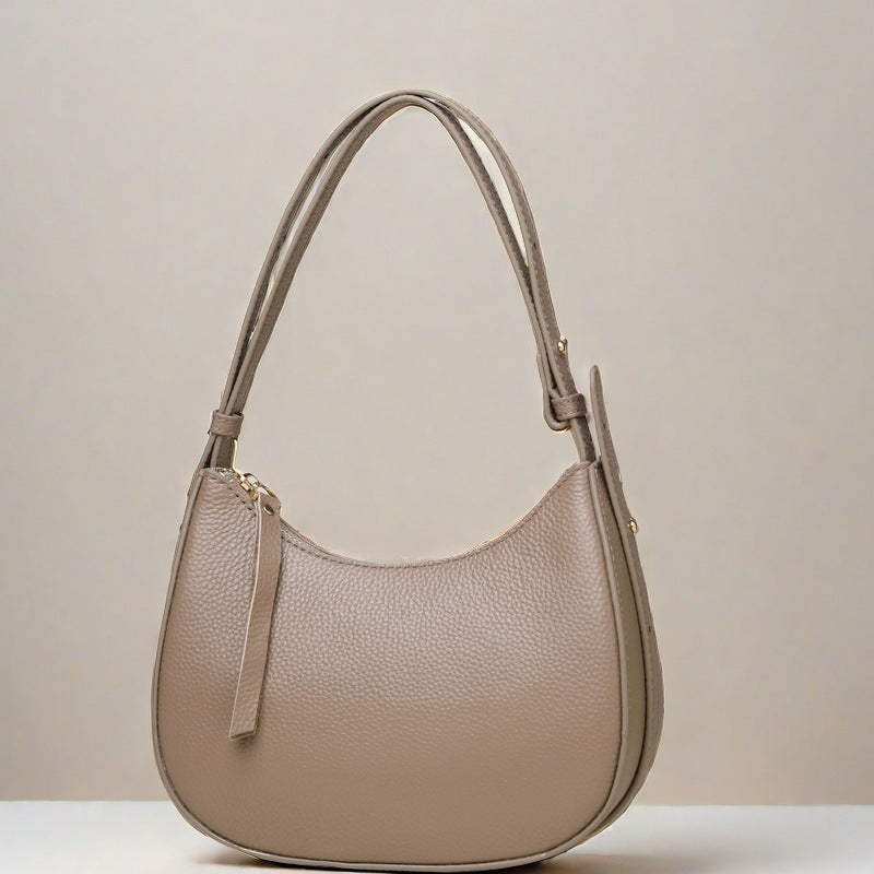 Stylish Pebbled Leather Hobo Bag