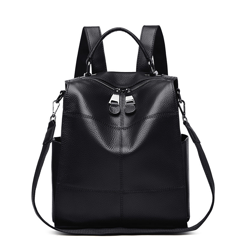 Versatile Multi-Functional Leather Backpack