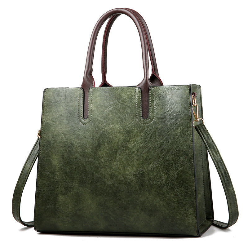 Women's elegant tote bag with detachable shoulder strap-https://detail.1688.com/offer/768022665109.html-Calm Wears-Green-32-Calm Wears